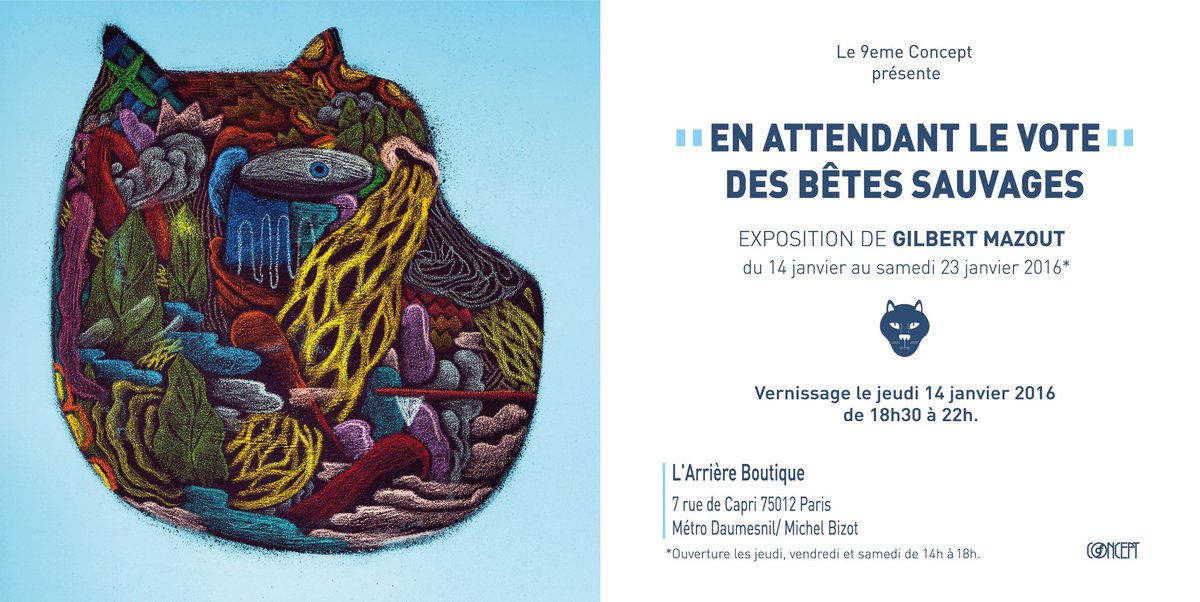 hookedblog's tweet photo. If you are in #Paris next week be sure to visit the #GilbertMazout show at L'Arrière Boutique. https://t.co/EwmBAGyhZZ