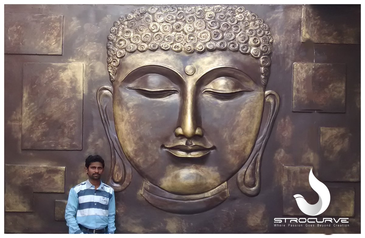 StroCurve's tweet photo. Our Latest Work from StroCurve to one of my client, the kick start for this year with this Project. #buddha #Mural https://t.co/uAQmwCqSrz