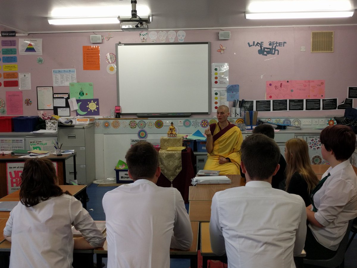 BoroughmuirRMPS's tweet photo. More Buddhism. Thank you to the Mahabodhi Kadampa Buddhist Centre for visiting our class last month! https://t.co/QmIdUK7fy0