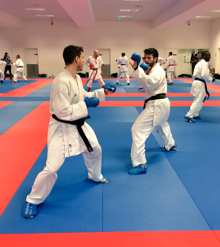 ffkarate's tweet photo. @mickaelserfati et @boulesnanelonni en face à face ! #FranceKarate #RoadToParisOpen #OpenParis2016 https://t.co/JbGXnBLJ3c
