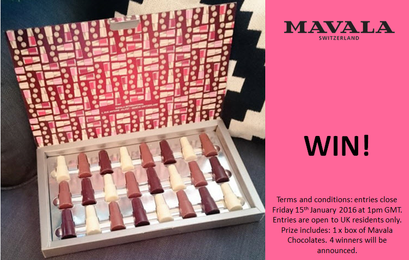 MavalaUK's tweet photo. To celebrate the New Year,we have Mavala Swiss chocolates for 4 lucky winners! Follow &amp; RT for your chance to #WIN https://t.co/Kn4ZxFfzxr