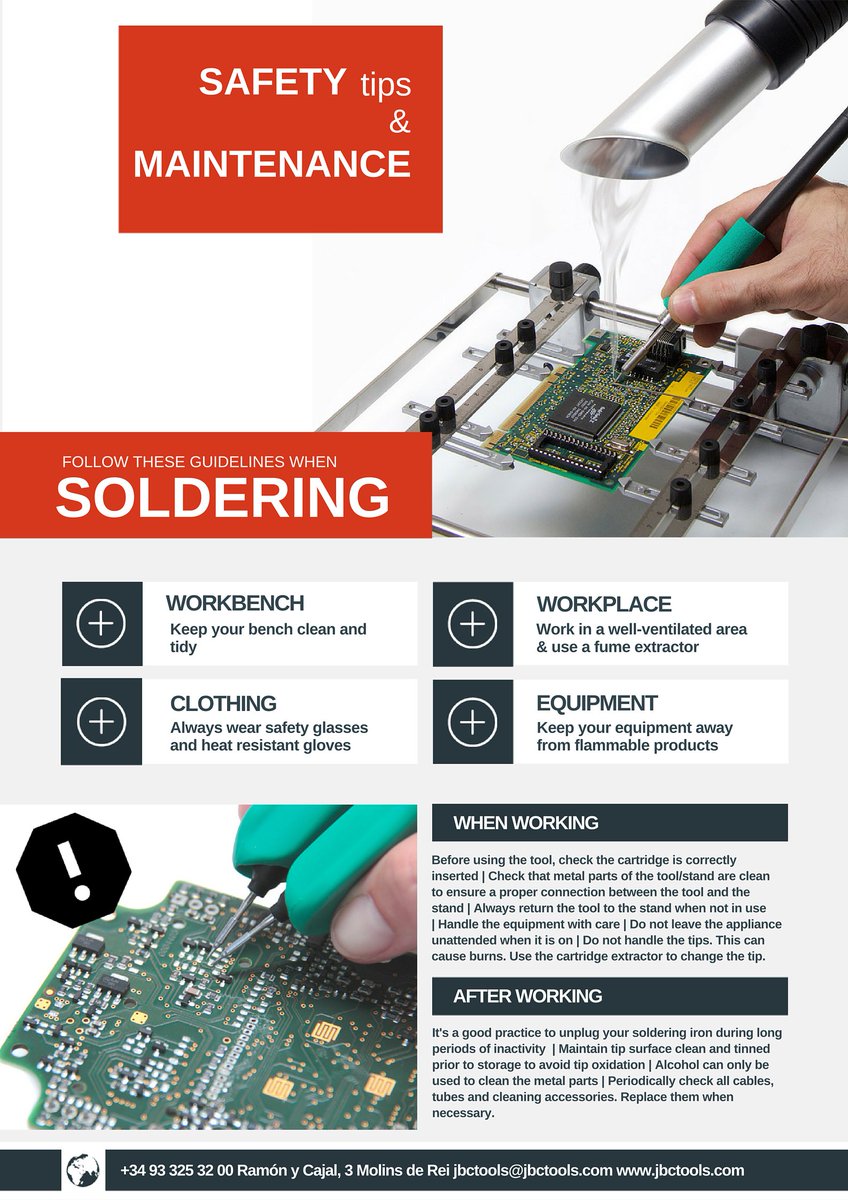 JBCTools's tweet image. The safe way is the best way jbctools.com/en/safety-sold… #soldering #safetyfirst