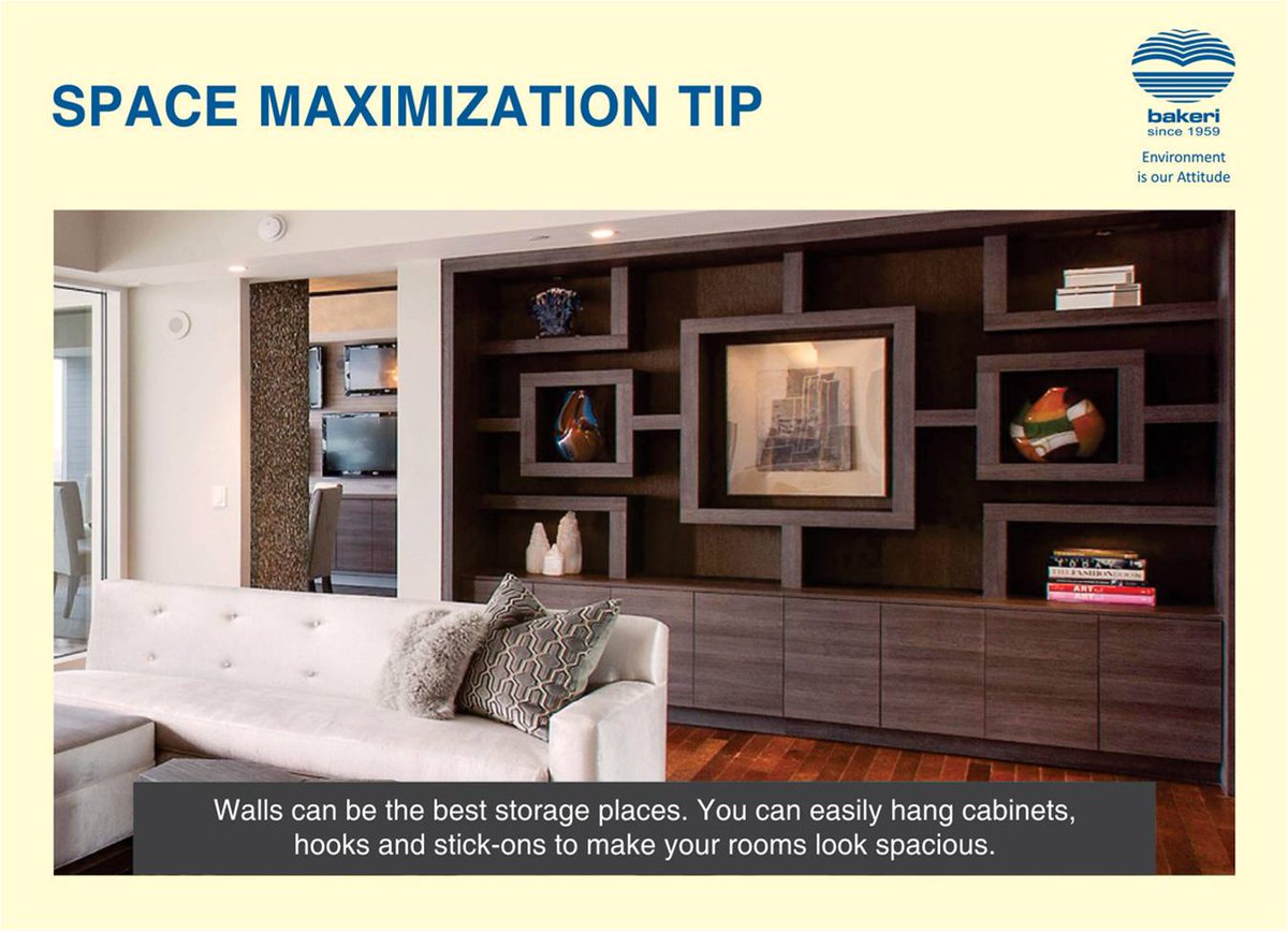 bakerigroup's tweet image. #SpaceMaximization
Create cabinets in your room wall and smartly make more space for storage or display.