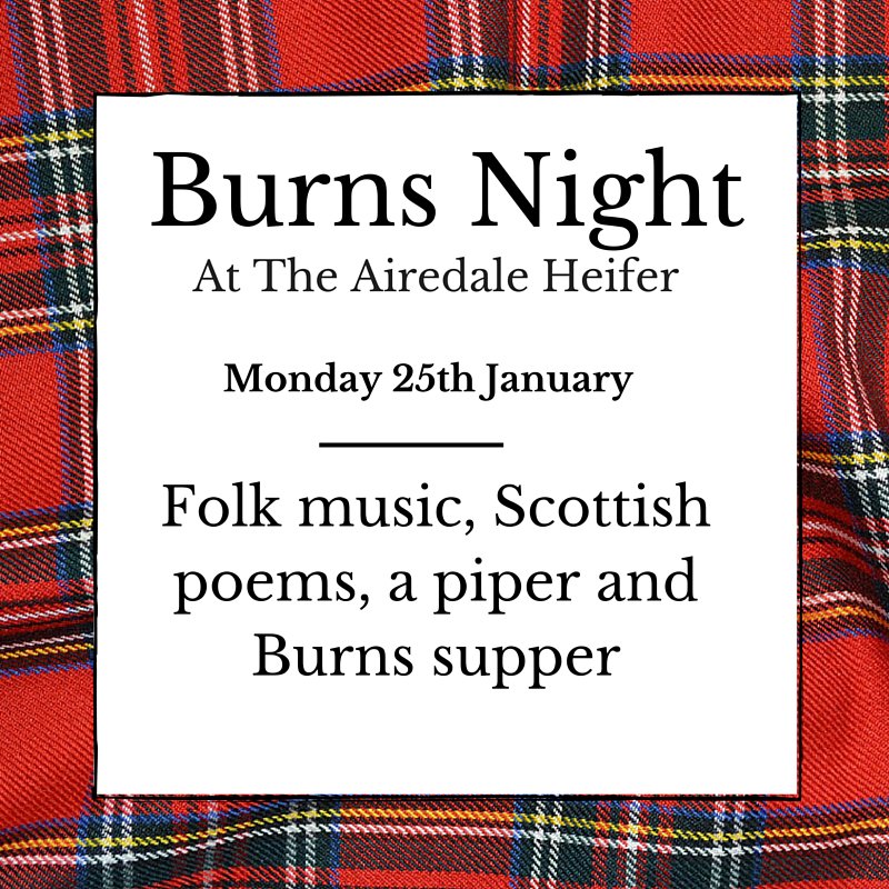 airedale_heifer's tweet photo. Come and celebrate Burns Night at The Airedale Heifer on Monday 25th January! https://t.co/mMln4HClwC