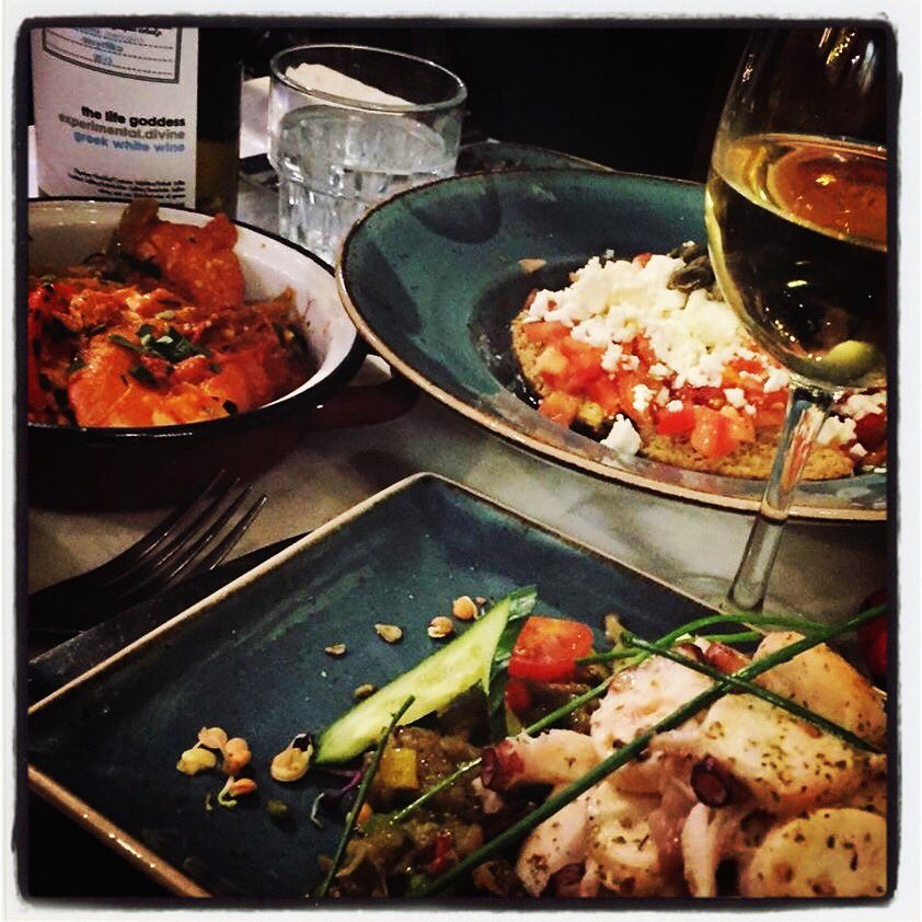 TheLifeGoddess's tweet photo. Summer feast in Ldn;octopus,saganaki, gr salad &amp; Assyrtiko @the_life_goddess #kinglycourt #carnaby #soho #greekfood https://t.co/l3GbHv3MUN
