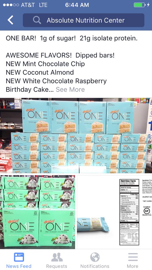 AbsoluteNut's tweet photo. We have great deals on @OhYeahNutr #onebars! Delicious and loaded with isolate protein, 21 grams! https://t.co/iAJsaXPcqc