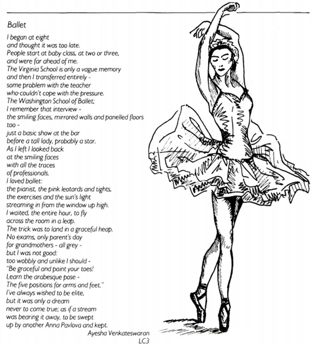 legering flaske Rindende CLC Archive on Twitter: "Here is a student's #poem about #ballet from the  1987 College Magazine #dance #histchild https://t.co/PzFysCEr6r" / Twitter