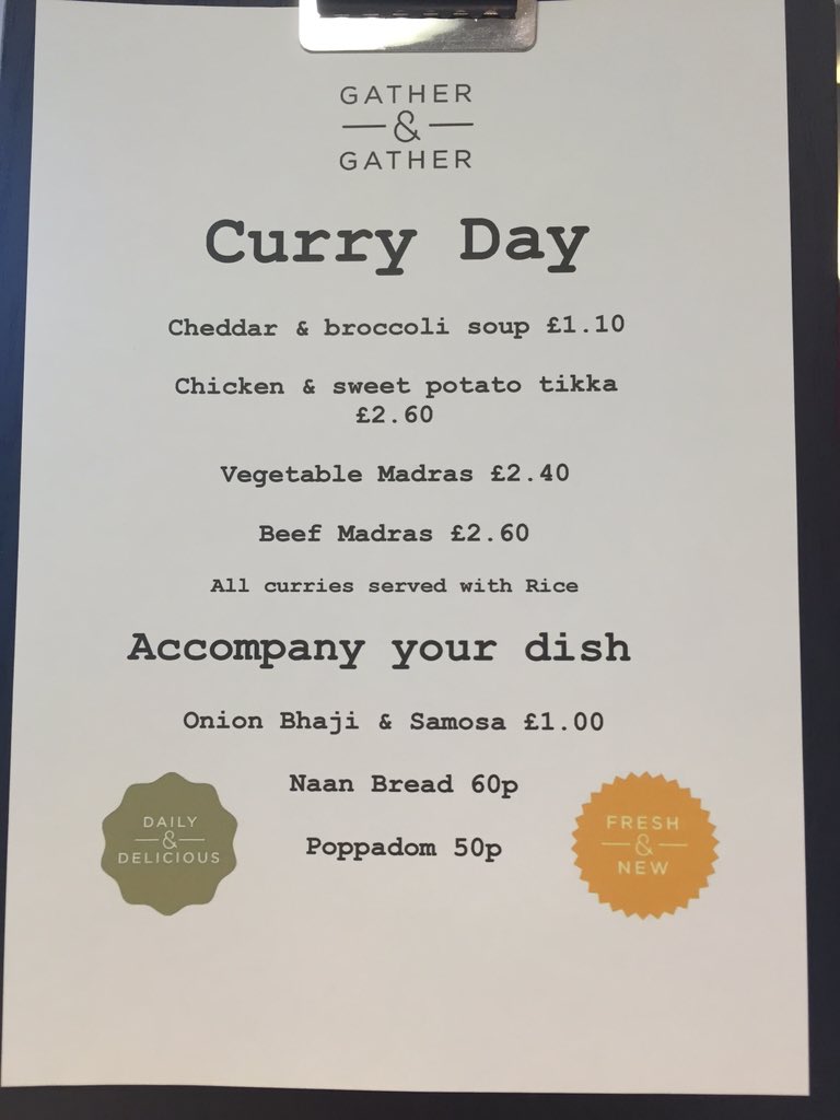 Capitasheff's tweet photo. Today's menu. Happy Friday. https://t.co/QYDt1neV1h