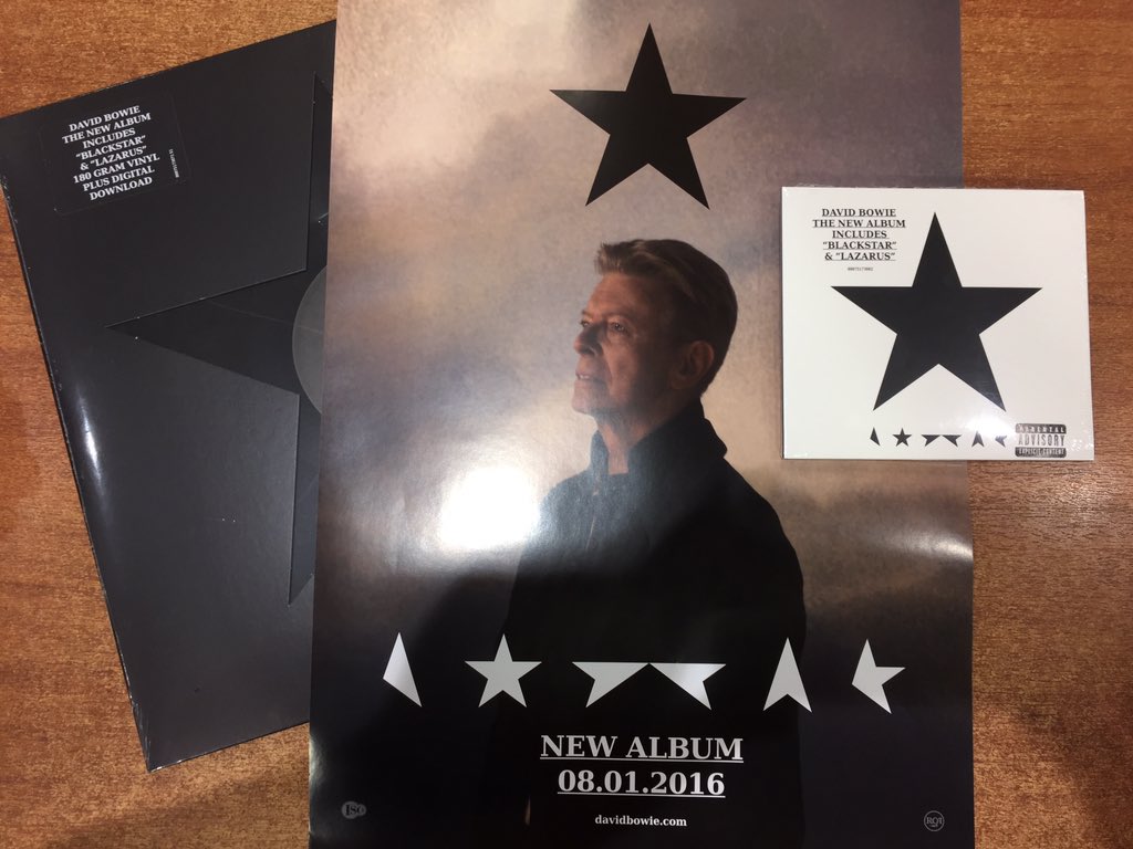 David's Music on Twitter: "New David Bowie album 'Blackstar' is out today on &amp; CD. We have a limited quantity of FREE posters to give away!! https://t.co/zpdJiT9VHr" / Twitter