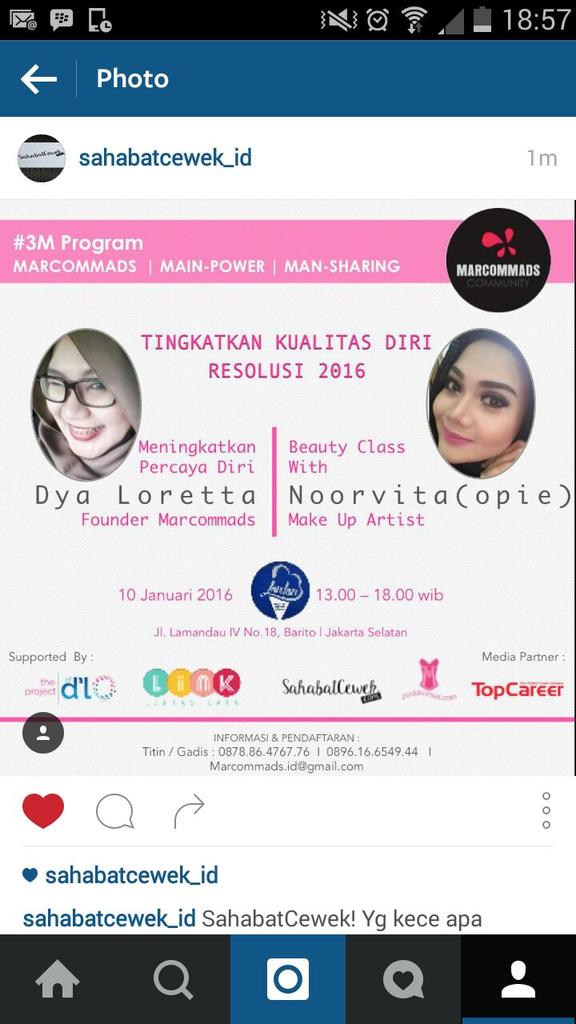 Be Beauty up guys, come on  join our Beauty class. Cp :Titin di no 087886476776 sampai ketemu guys