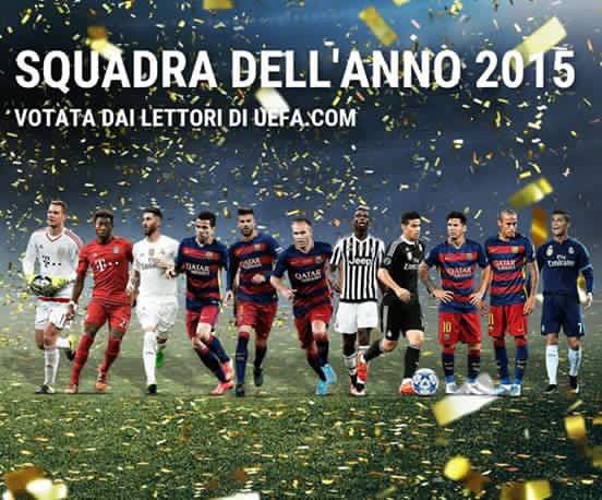 JuventusZL's tweet photo. Nella squadra dell'anno votata dai lettori di @UEFA c'è anche uno dei nostri.
Complimenti @paulpogba #uefa2015 https://t.co/hMVHDlEw4u