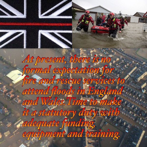 SupporttheFBU's tweet photo. RT RT

Make flood rescue a statutory duty of Fire &amp; Rescue Services and provide funding.
 https://t.co/kRxHE2k86z … https://t.co/M2yNM1Wy8q