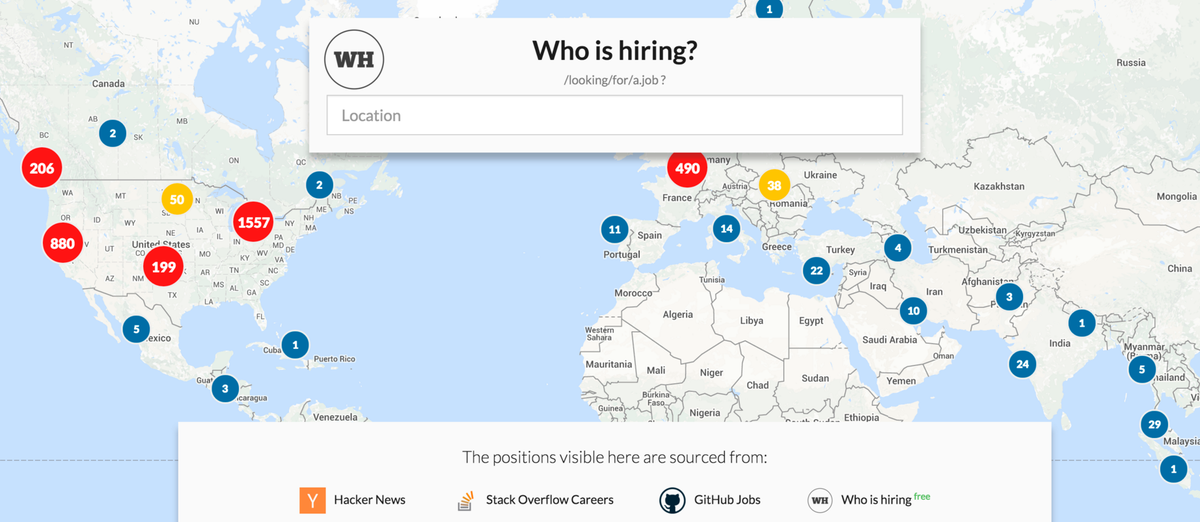 ProductHunt's tweet photo. Who Is Hiring is a map/geolocalized meta search engine of job offers. https://t.co/os2tcUWzuu via @pierre_vannier 💶 https://t.co/9g0Fj5OlVQ