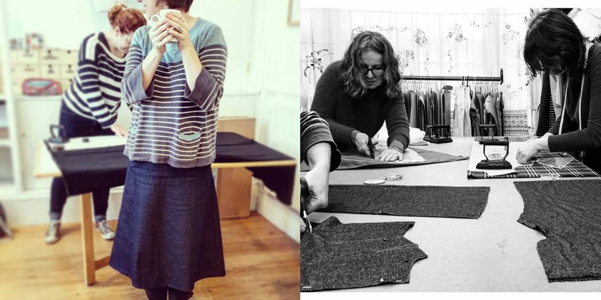 thatwendyward's tweet photo. Action shots from this morning's #sewingclass at #MIYworkshop everyone decided to start 2016 with a new dress! https://t.co/r5KRF6NFCV