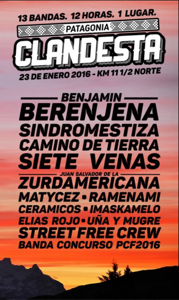 SIGAN Y COMPARTAN EL LINE UP DE <a href="/PClandesta/">Patagonia Clandesta</a> 2016! Pura autogestión Magallanica! Ayudemos con la difusión ;) #puq