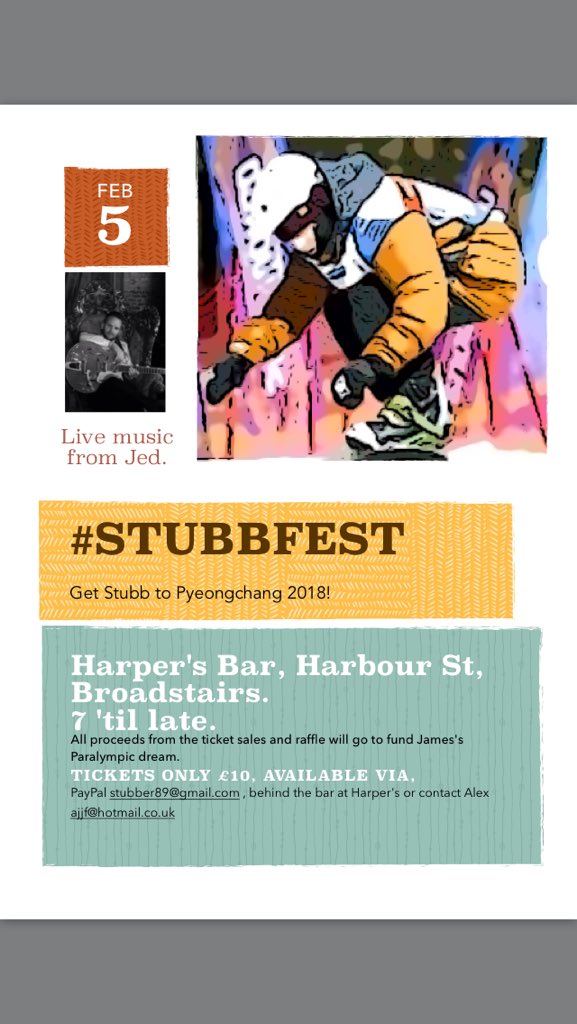Feeney1977's tweet photo. @JBWheelsandfins pls RT fund raising event to get Stubb to the #Paralympics #stubbfest #broadstairs #snowboarding https://t.co/4vSaFfKUZi