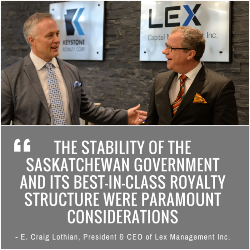 BradWall306's tweet photo. Lex Mgmt ann'd $142M oil/gas invests today. 80% allocated to SK due to royalty stability. Thx @ECraigLothian, group https://t.co/lqMFeDr32F