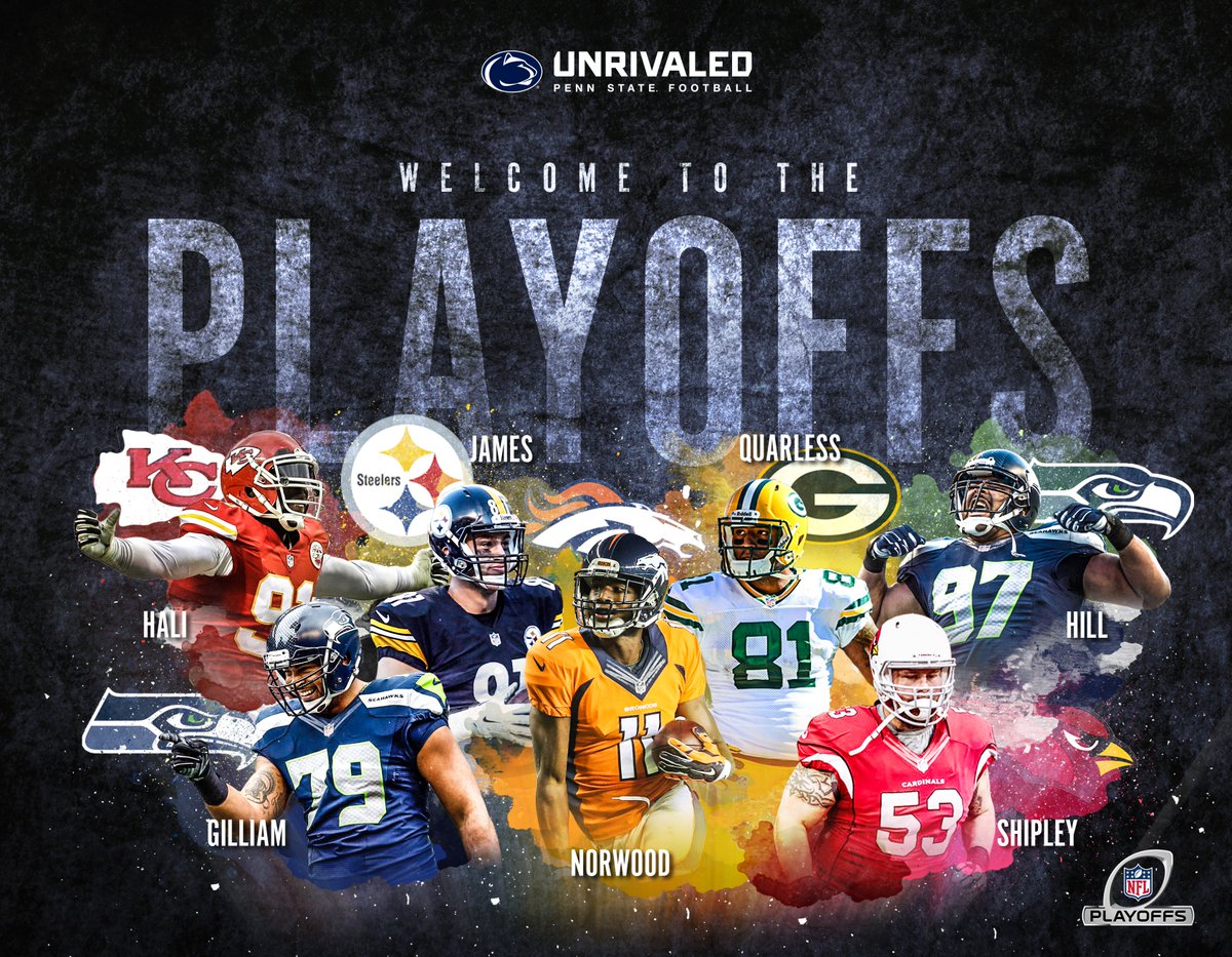 Congratulations to seven Nittany Lions moving forward in the 2016 #NFLplayoffs! gopsu.info/1ZfzST1  #WeAre