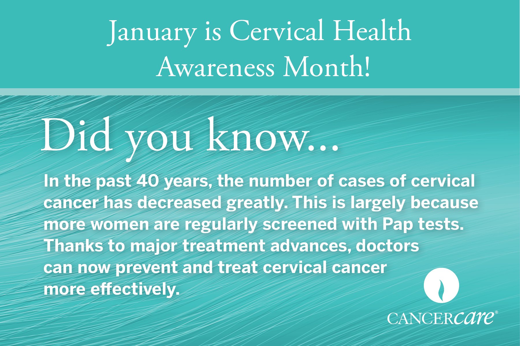 Cancercare On Twitter: "It�s Cervical Health Awareness Month! Learn About # Cervicalcancer Treatment &amp; Prevention: Https://T.co/Wowjwgerum  Https://T.co/Offtt5Japh" / Twitter