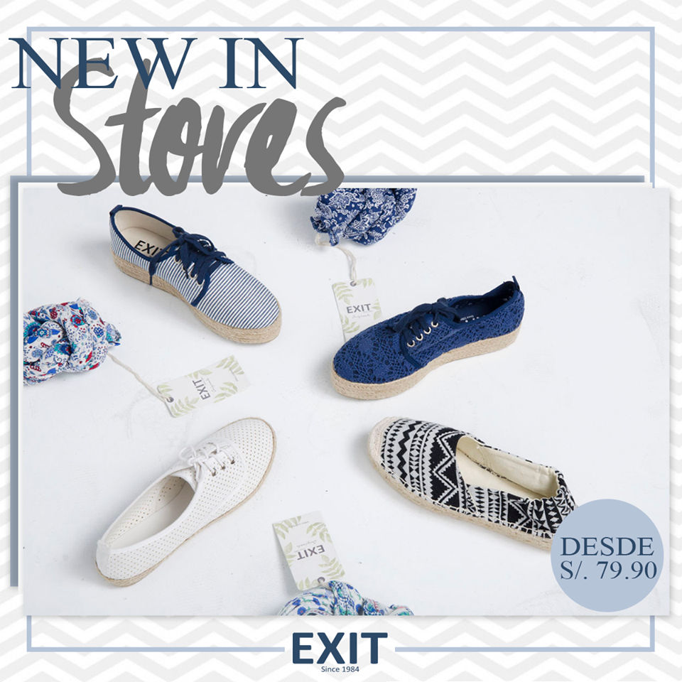 EXITperu's tweet photo. Los mejores zapatos para este verano ya llegaron a nuestras tiendas ;) !!  #Newshoes #AlpargatasExit #Newinstore. https://t.co/NZLsKFx45K