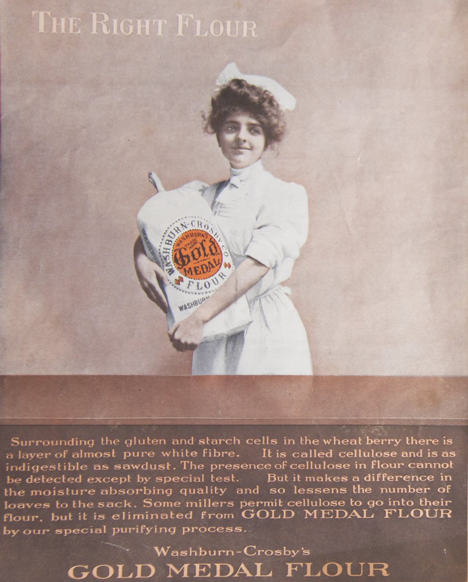Advertisement about the health benefits of white flour found in newspaper dating back to 1905. Oh, how things change