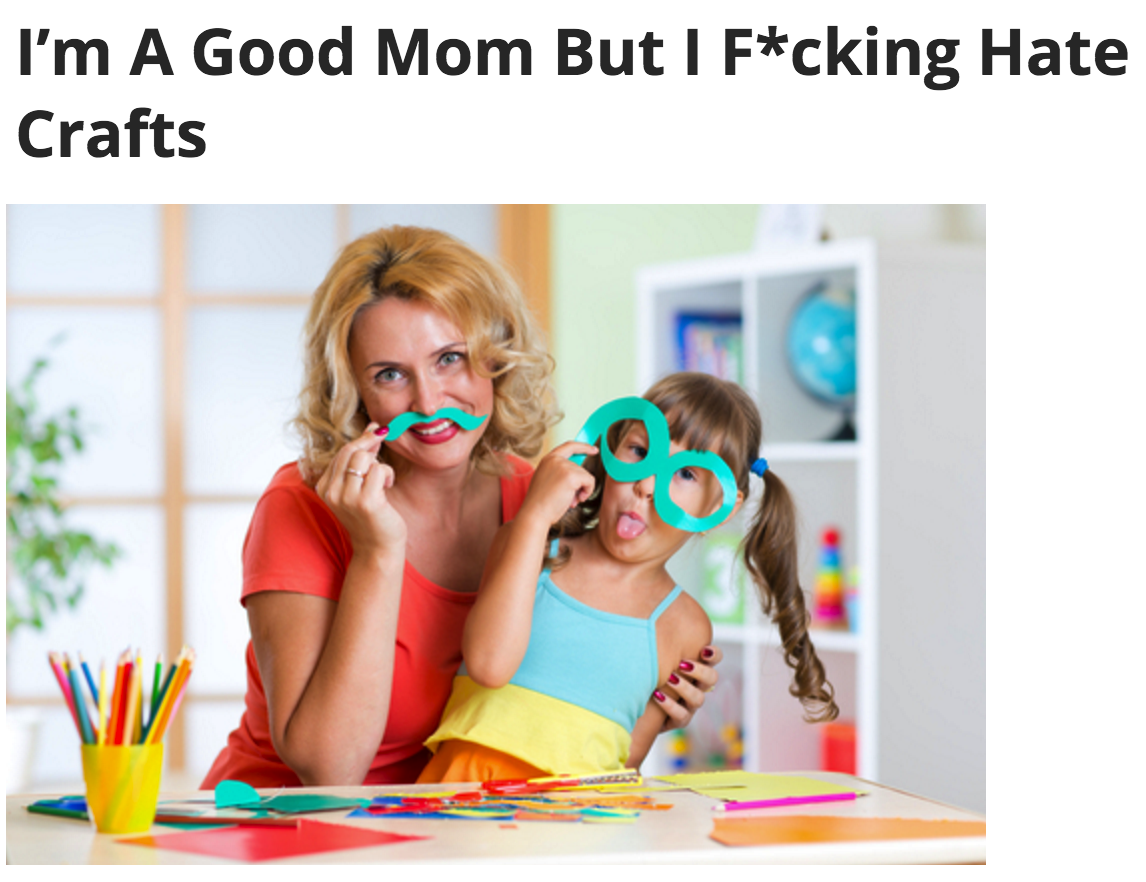MomNewsDaily's tweet photo. I’m A Good Mom But I F*cking Hate Crafts 
https://t.co/fBu1mWqb85 https://t.co/TtByyfIsoE
