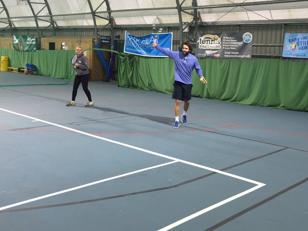 TennisEbourne's tweet photo. Tennis Eastbourne coaches having fun on coaching workshop #learning #improving #tenniseastbourne https://t.co/HQ70EQrc7O