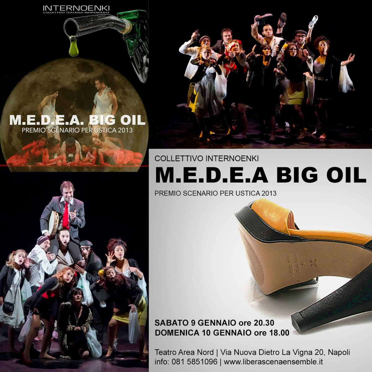 TeatroAreaNord's tweet photo. #MEDEAbigOil di #InternoEnki 9 e 10 gennaio al TAN #TeatroAreaNord Info: 081.5851096 / 340.1098705 #teatro #Napoli https://t.co/gTSs4NArsF