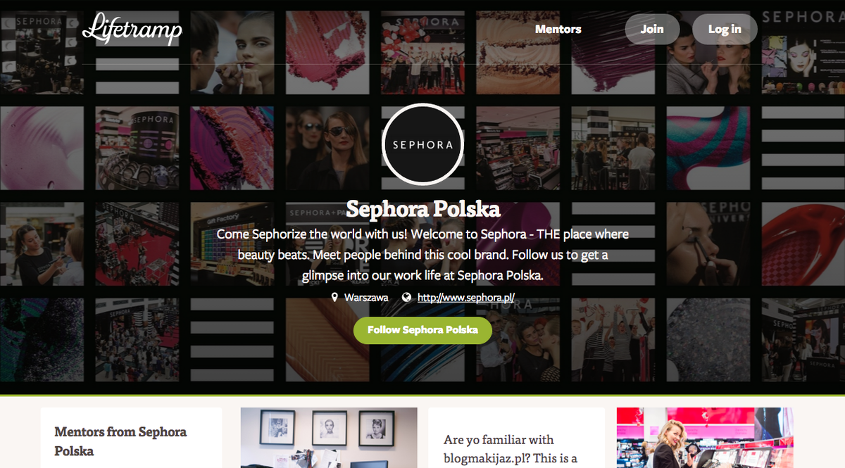 Welcome our first enterprise partner - <a href="/Sephora/">Sephora</a> - and meet their amazing mentors! lifetramp.com/sephora
