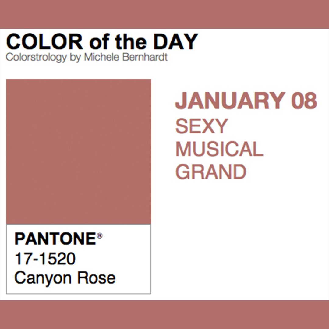 AIGA on X: 🌇🌹 @pantone: Today's #coloroftheday is CANYON ROSE    / X