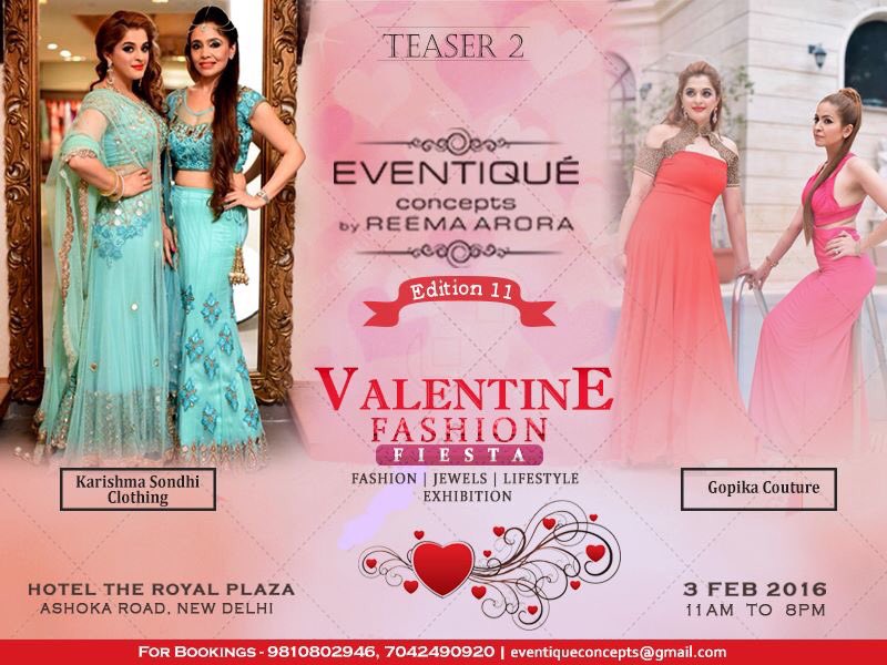 Eventiquereema's tweet photo. #EventiqueConcepts #Glimpse2 #ValentineFashionFiesta #KarishmaSondhiClothing #GopikaCouture #3February #CUAll https://t.co/kTvuaPPZlk