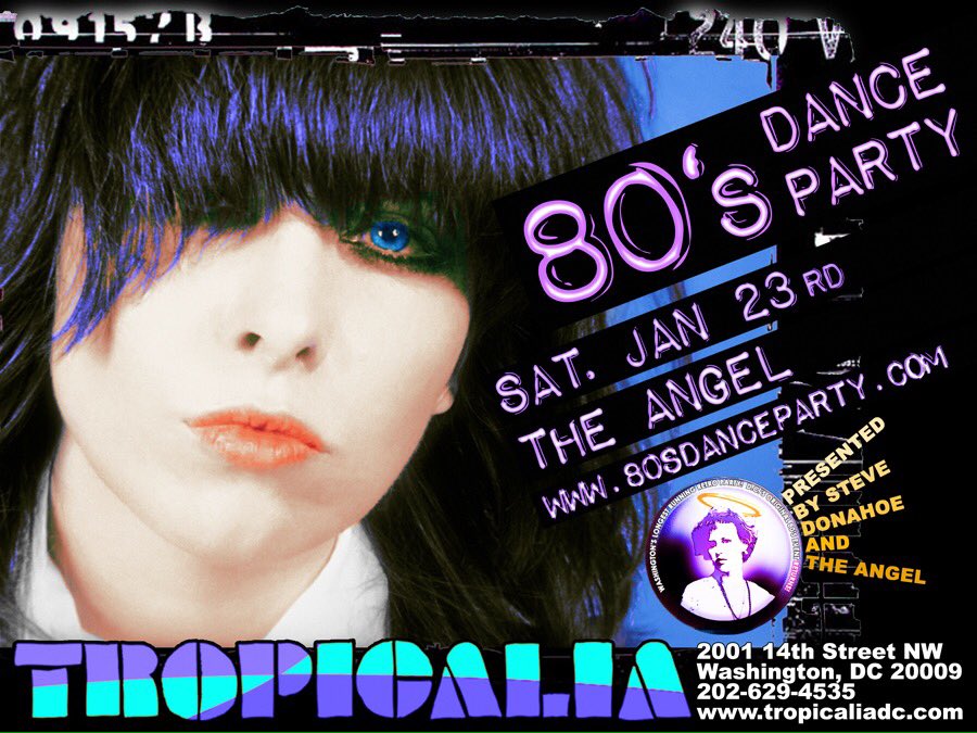 EightiesNite's tweet photo. The first 80's Dance Party event of 2016!! Sat 1/23/16 @tropicaliaDC #80sinDC #80sDanceParty #80sDancePartyDC https://t.co/Ncmw48umy2