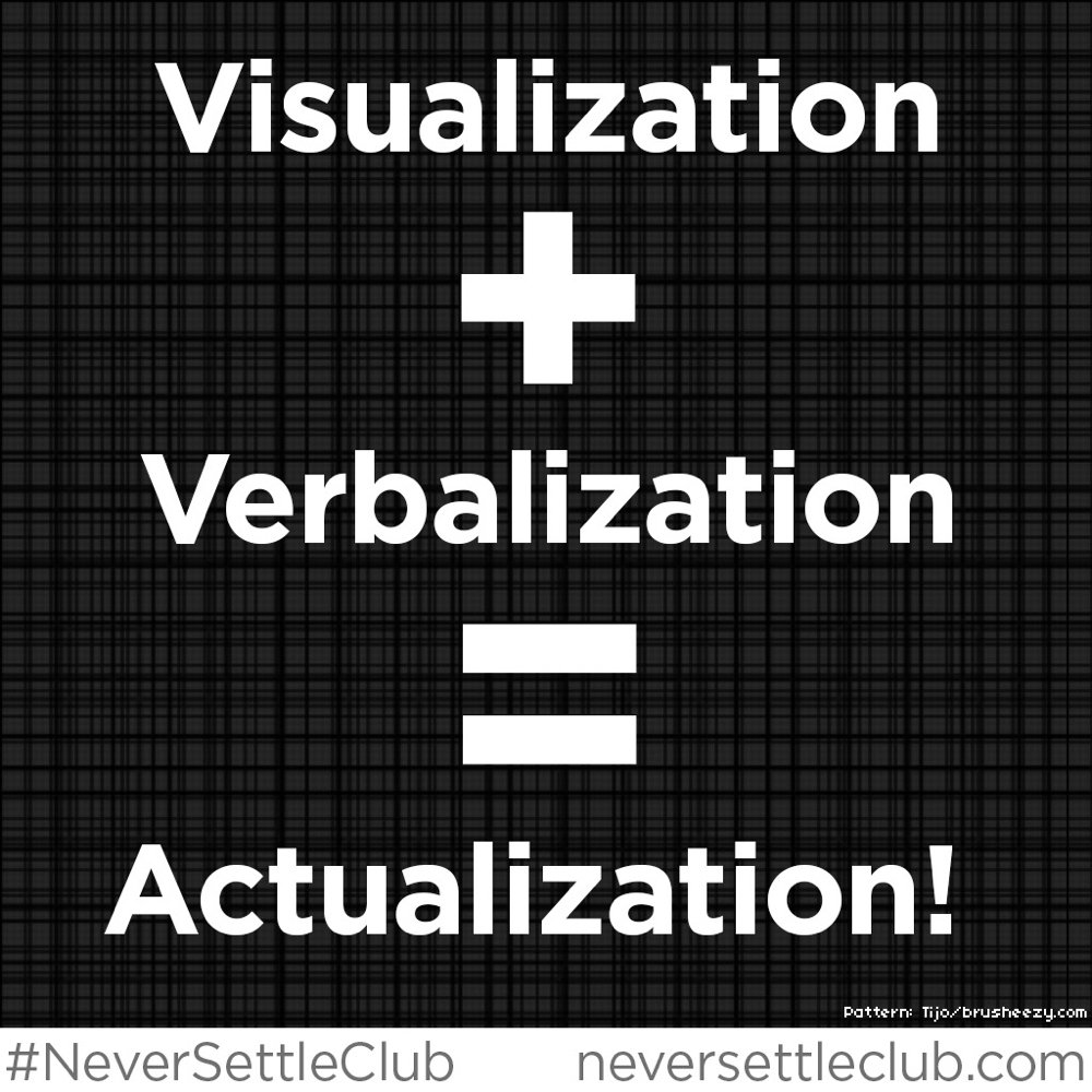 Quote1Inspire's tweet image. In order to do it, you must say it and see it. #Visualization + #Verbalization = #Actualization