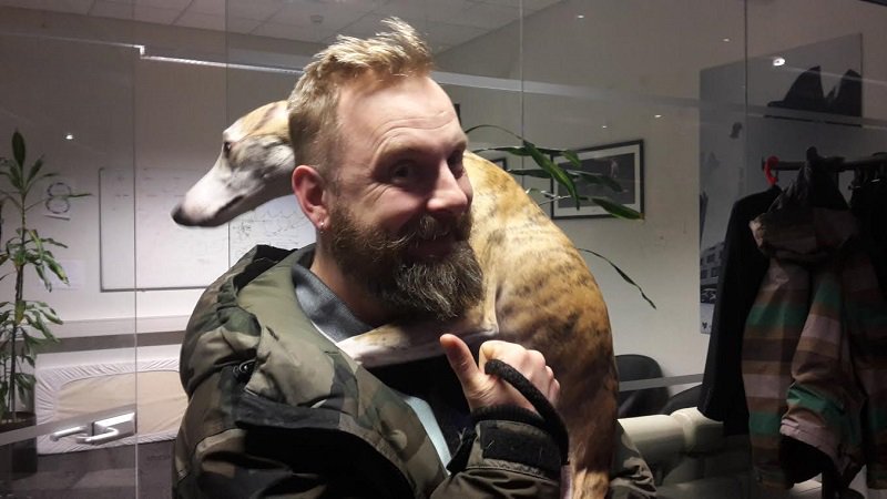With his pet whippet is <a href="/CCP_Sharq/">Steinar/CCP Sharq</a> #ccplife #doggydogworld