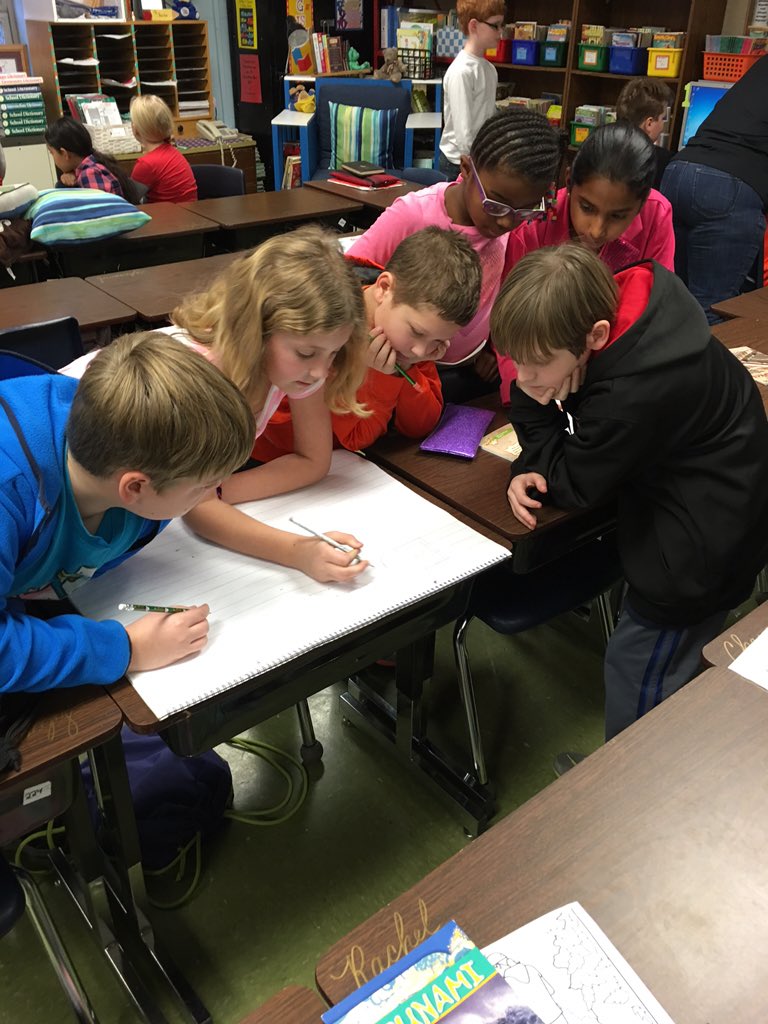 Students at FCES are hard at work.