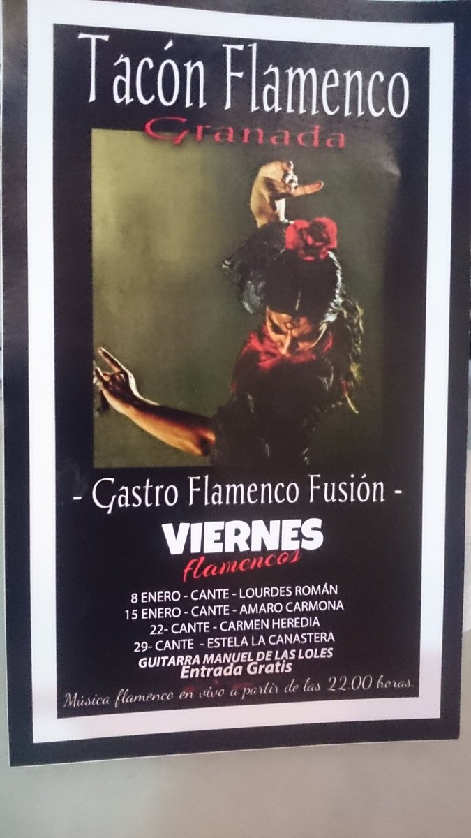 ESTA NOCHE A DISFRUTAR DEL ARTE FLAMENCO DE GRANADA A PARTIR DE LAS 22:00H. ENTRADA LIBRE
