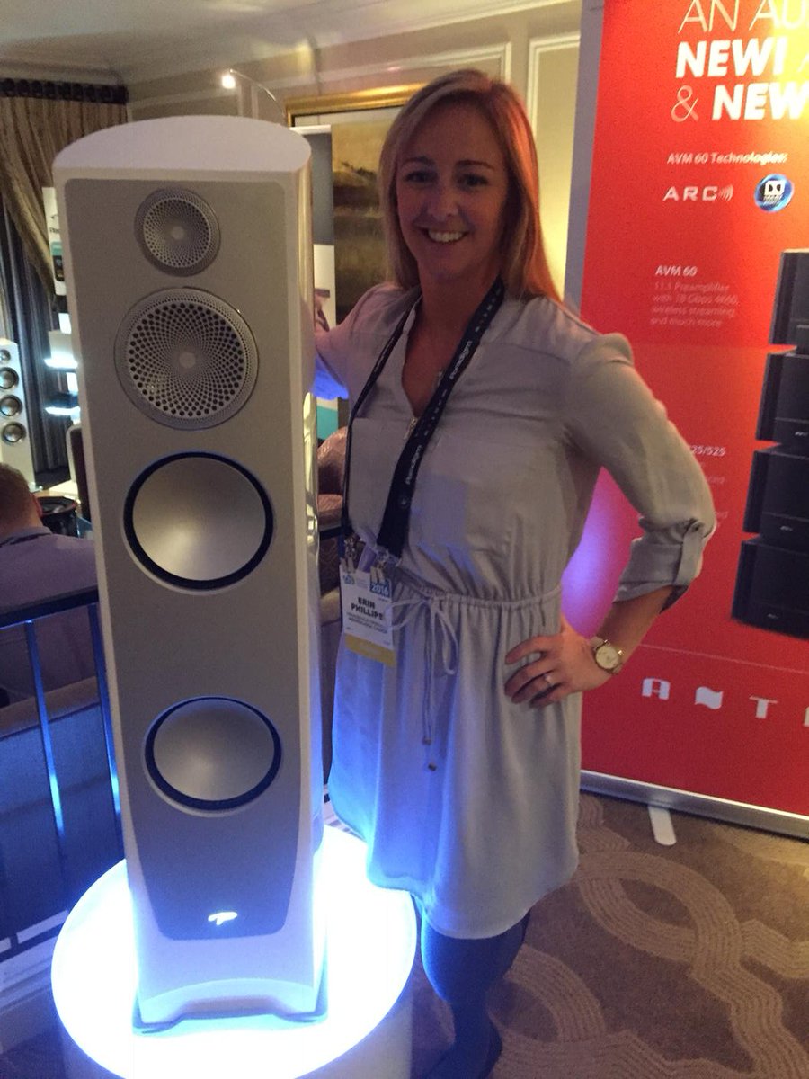 JasonWKnott's tweet image. Dual beauties! @Paradigm_Girl w/ new @paradigmnow concept speaker that is now reality #CES2016 @ce_pro #avtweeps