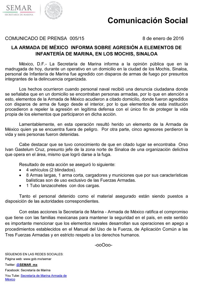 SEMAR_mx's tweet photo. La #ArmadaDeMéxico informa sobre agresión a elementos de Infantería de Marina en Los Mochis https://t.co/b3nIw8zkxe https://t.co/3I8X9DbURQ