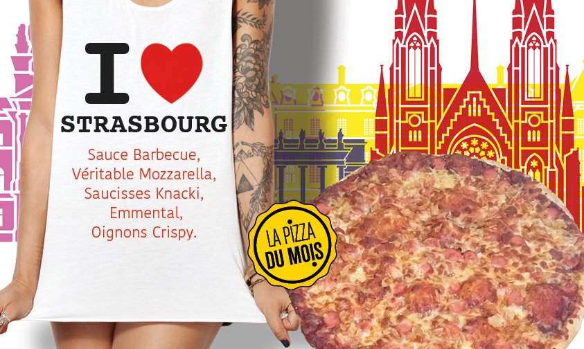 PizzaPasCher's tweet photo. Hopla, la pizza du mois met #Strasbourg à l'honneur ! Faites voyager vos papilles > https://t.co/K3mIcjJC0s https://t.co/rkcBUY9u7i