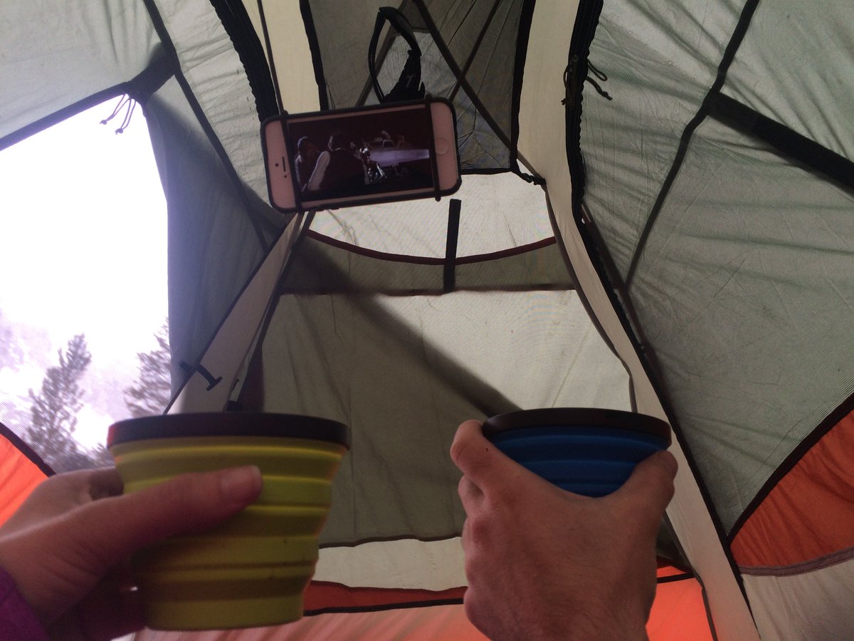 @TETONsports A2: Napping in the tent with Star Wars and hot cider? #hikerchat