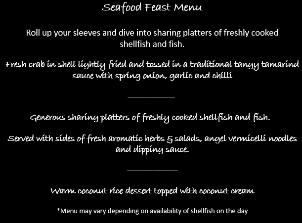 We're having a SEAFOOD FEAST! Come and join us 5th Feb 7pm. Book your tickets! Details on banhmibay.co.uk