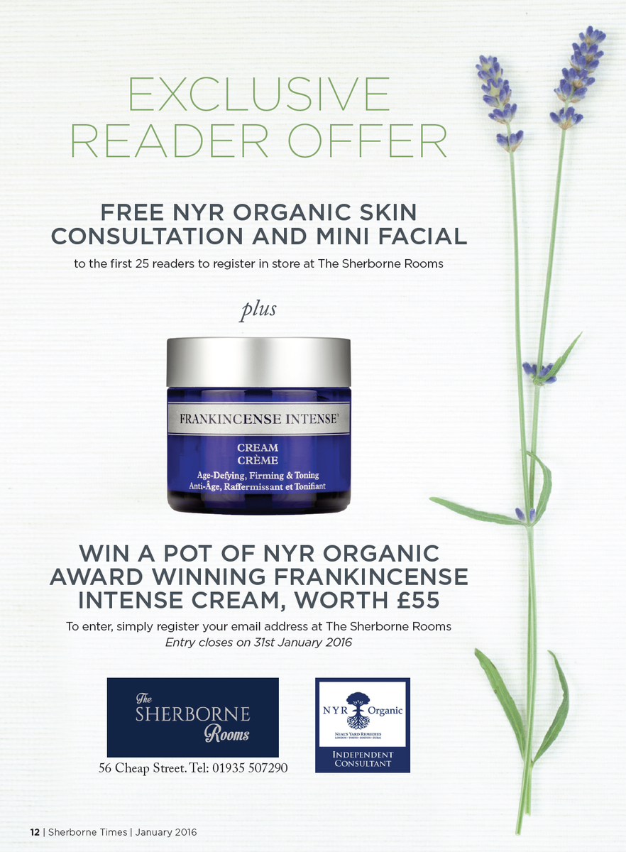 Be one of the first 25 readers to register at <a href="/thebarbersherbs/">sherbornebarber</a> + receive a free organic skin consultation and facial