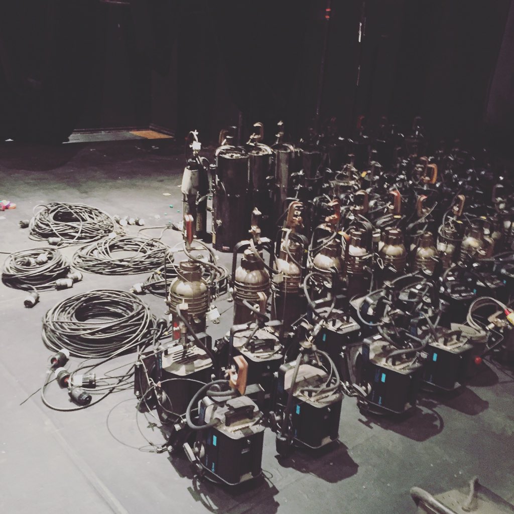 <a href="/Metro_Studio/">Metro Studio</a> is getting some maintenance this weekend. Look at all those lights! #theatrelife