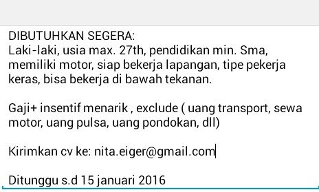 ininitajuga's tweet photo. @infobdg lowongan kerja marketing untuk perusahaan farmasi nasional #lokerbdg #loker https://t.co/4ewBsAFV9W