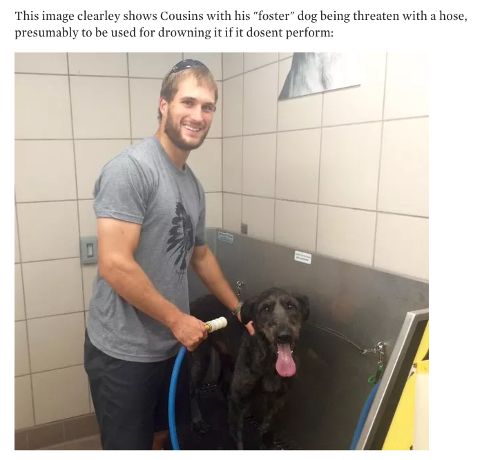 PFTCommenter's tweet image. Is Kirk Cousin running a illegal dogfighting operation out of his Virgina home? MY COLUMN sbnation.com/2016/1/8/10735…