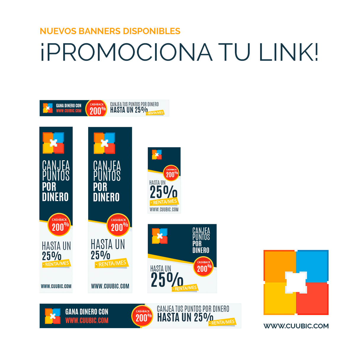 cuubic_es's tweet photo. ¡Nueva colección de banners para que promociones tu link de referido! https://t.co/03nYTnEv2W