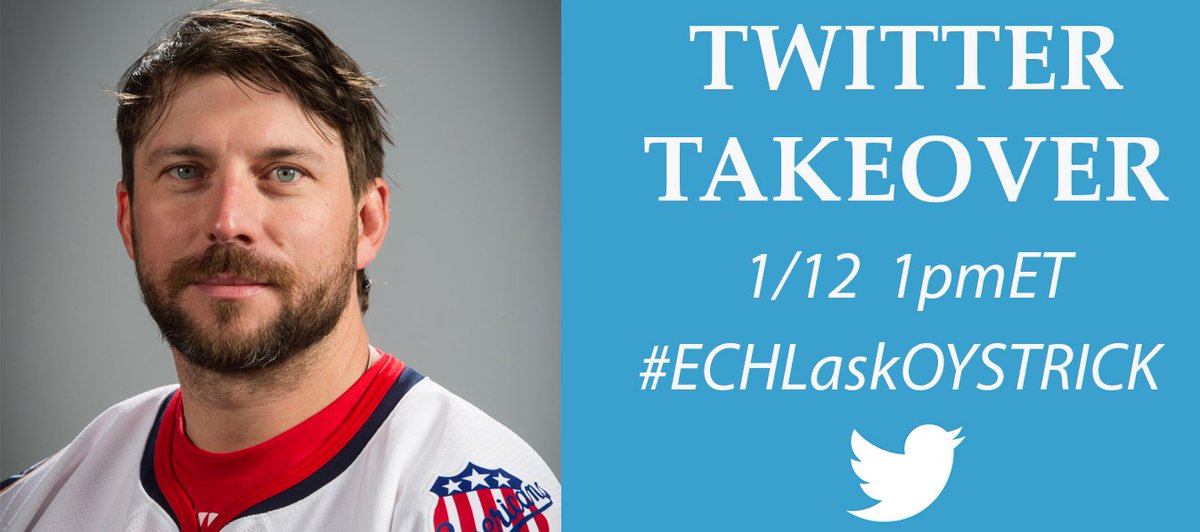 ECHL's tweet photo. ICYMI: @JackalsHockey @Oystie74 will chat with YOU live on Tuesday at 1pm! Send ?s using #ECHLaskOYSTRICK https://t.co/UpZobjbxuq