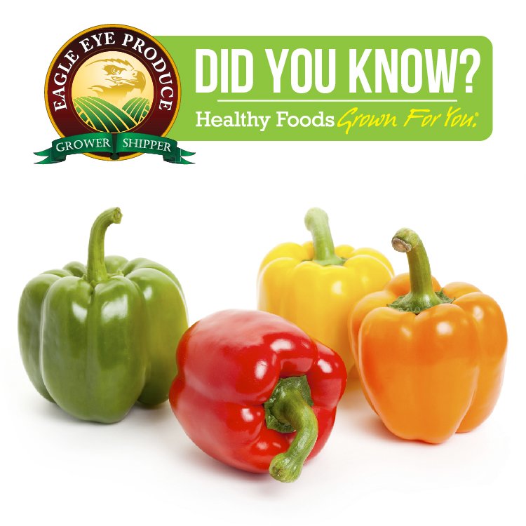 Did you know #BellPeppers are grown in a few different colors, and the flavor profile varies with each color?