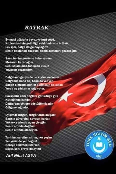 Senin altında doğdum,Senin altında öleceğim #BayrakŞiiri ders kitaplarına konsun <a href="/ikoncuk/">İSMAİL KONCUK</a> <a href="/OAnGeliyor/">OAnGeliyor</a>