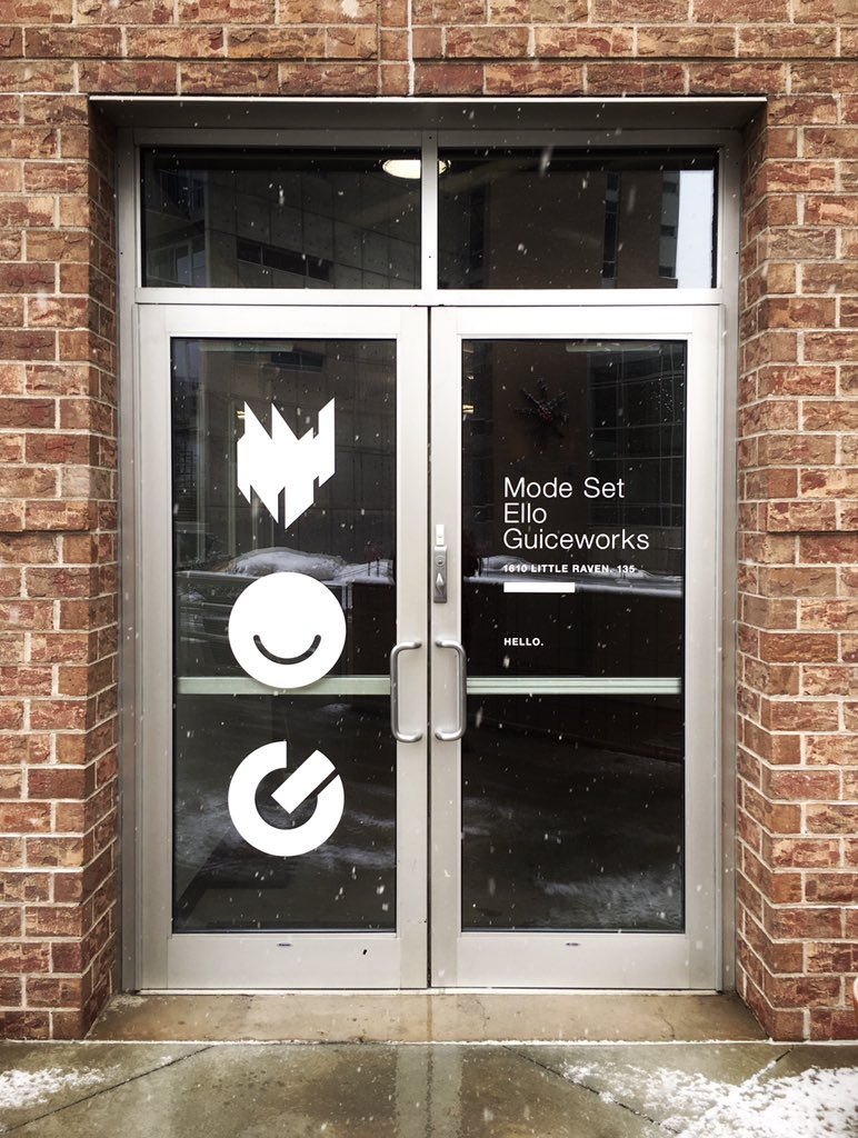 Snowy day, new door vinyl. Happy Friday from Mode Set, <a href="/elloworld/">ello</a> and @guiceworks